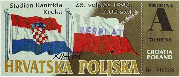 chorwacja polska 1996